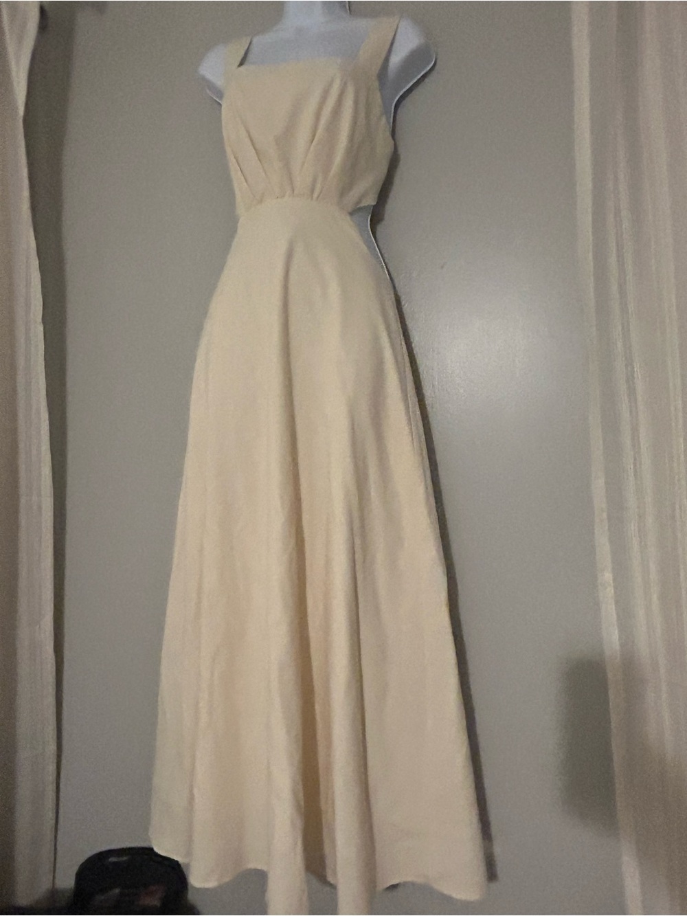 NWT Commense Cream Square-Neck Maxi Dress